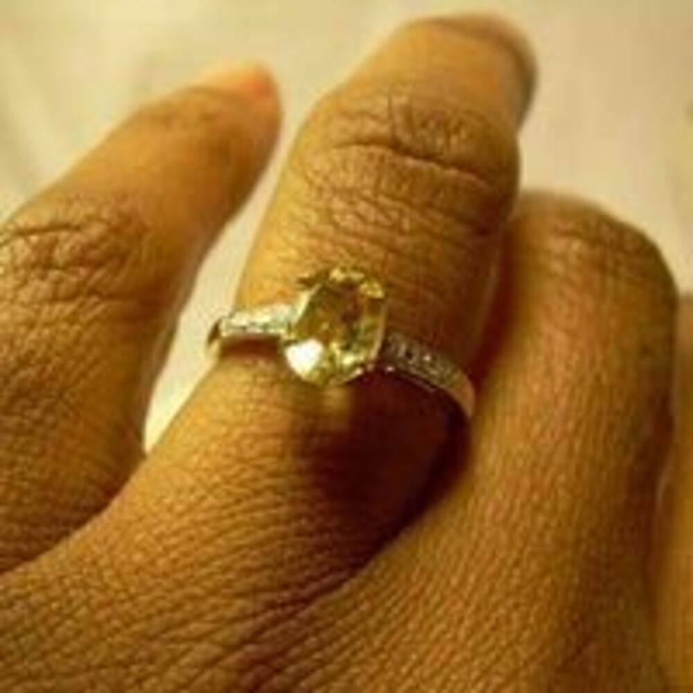 New 14 k YG Sterling silver 7 Ring Jewel